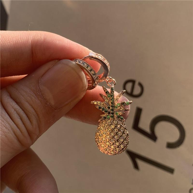 Hoop & Huggie Cute Female Pineapple Asymmetrical Earrings Rose Gold Silver Color For Women Green Crystal Fruit Wedding
Hoop & Huggie Cute Female Pineapple Asymmetrical Earrings Rose Gold Silver Color For Women Green Crystal Fruit Wedding