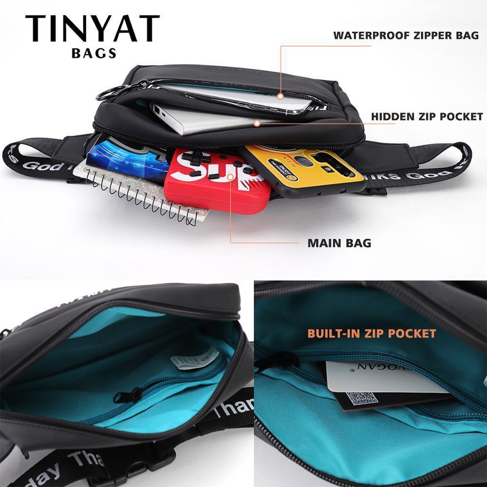 TINYAT Men Women Waist Pack Purse Casual Large Belt Pouch PVC Canvas Travel Phone Fanny Banana Hip Bag 201118