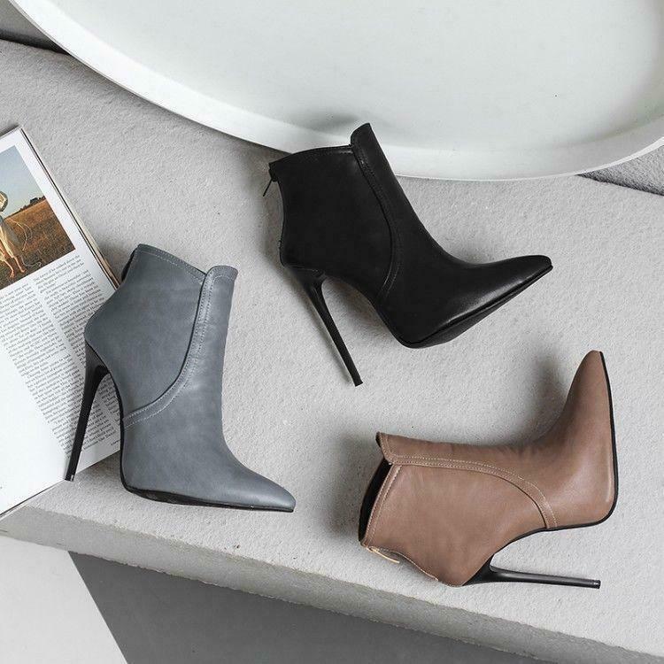 Women's Pointy Toe High Stiletto Heels Ankle Boots Shoes back zip Sexy Bootie, Beige
Women's Pointy Toe High Stiletto Heels Ankle Boots Shoes back zip Sexy Bootie, Beige
