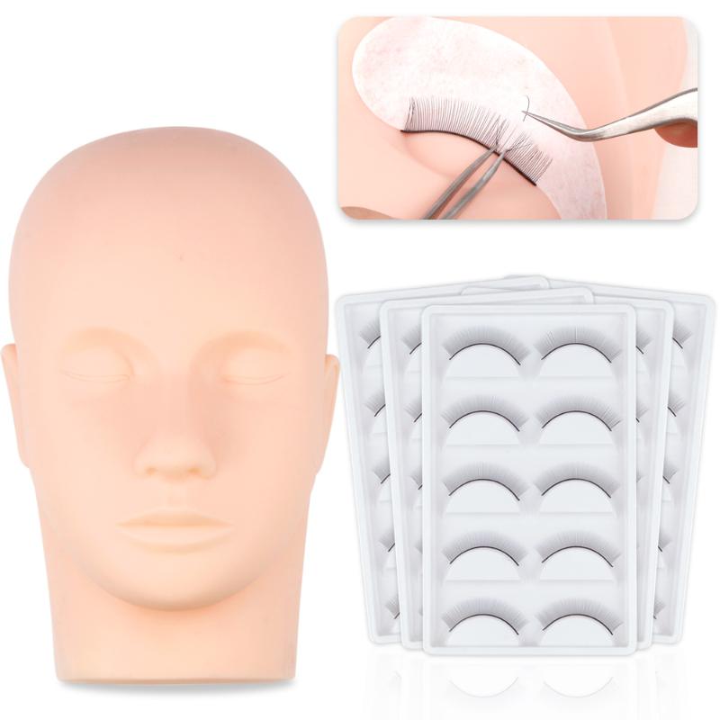 Silicone Eyelash Mannequin Model Head With Practice False Eyelashes Training Set Makeup Grafting Eyelashes Lashes Extension Tool
Silicone Eyelash Mannequin Model Head With Practice False Eyelashes Training Set Makeup Grafting Eyelashes Lashes Extension Tool
