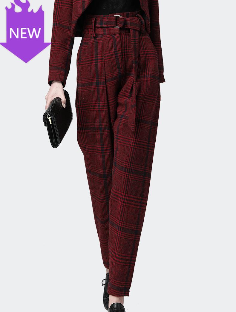 Pants Plus Size Plaid Full Length Warm Wool Ladies Pants with Pockets Women Trousers Winter High Waist Harem
Pants Plus Size Plaid Full Length Warm Wool Ladies Pants with Pockets Women Trousers Winter High Waist Harem