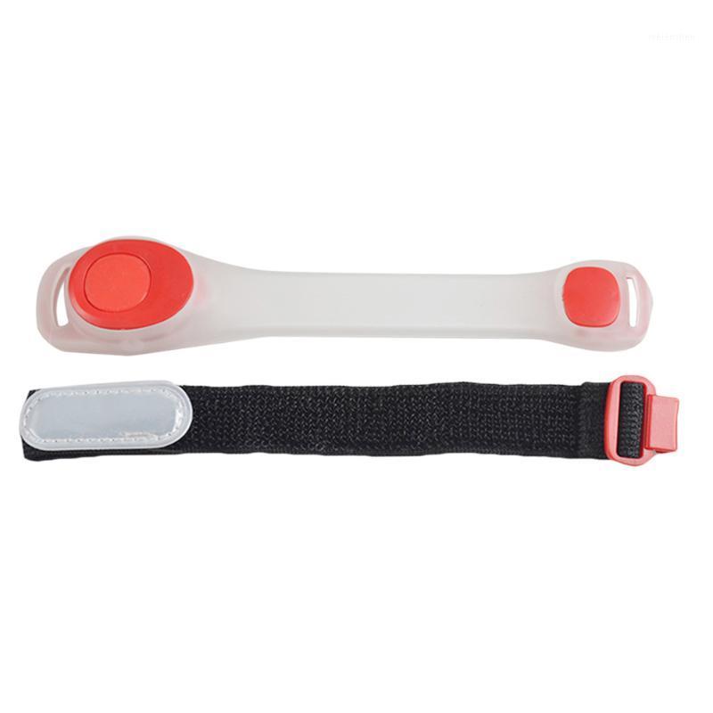 

2pcs LED Light Armbands Luminous Adjustable Wristbands Running Belt Creative Sports Strap for Running Outdoor (Red)1