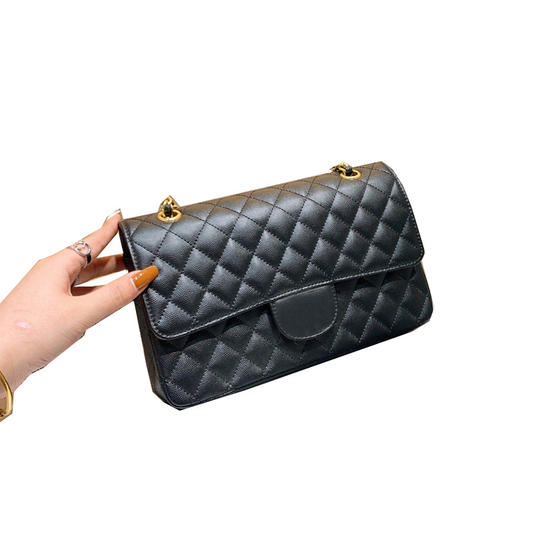 Classic Double Flap Caviar Rectangle Bags Calfskin Real Leather Gold Metal Hardware Matelasse Chain Cross Body Shoulder Multi Pochette Designer Handbags 26*15CM, Box
Classic Double Flap Caviar Rectangle Bags Calfskin Real Leather Gold Metal Hardware Matelasse Chain Cross Body Shoulder Multi Pochette Designer Handbags 26*15CM, Box