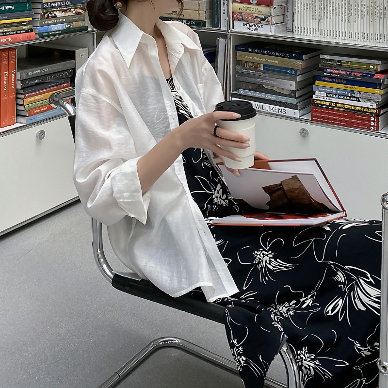 NIJIUDING New Long Sleeve Beach Kimono Women Summer White Blouse Thin Sun Cover Up Casual Loose Backless Shirts Cardigan 201201