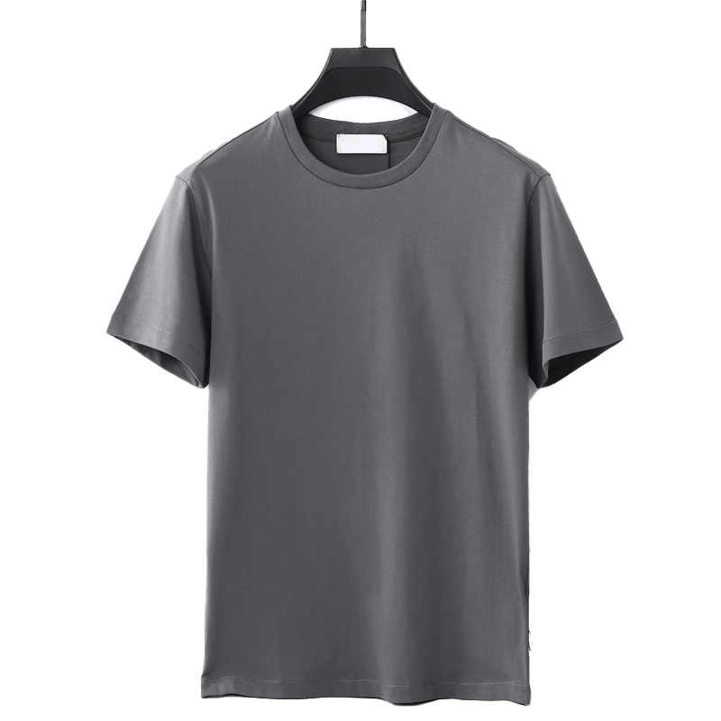 Summer Smoothie Cotton Men's T-Shirt Crew Neck Embroidery Simple Casual Couple Short Sleeves European And American Fashion Brand