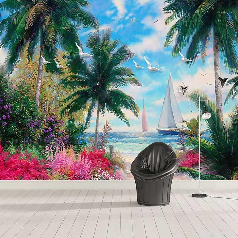 Custom Photo Wall Paper 3D Beautiful Oil Painting Coconut Tree Seagull Sailboat Landscape Mural Bedroom Living Room Wall Decor1, As pic
Custom Photo Wall Paper 3D Beautiful Oil Painting Coconut Tree Seagull Sailboat Landscape Mural Bedroom Living Room Wall Decor1, As pic