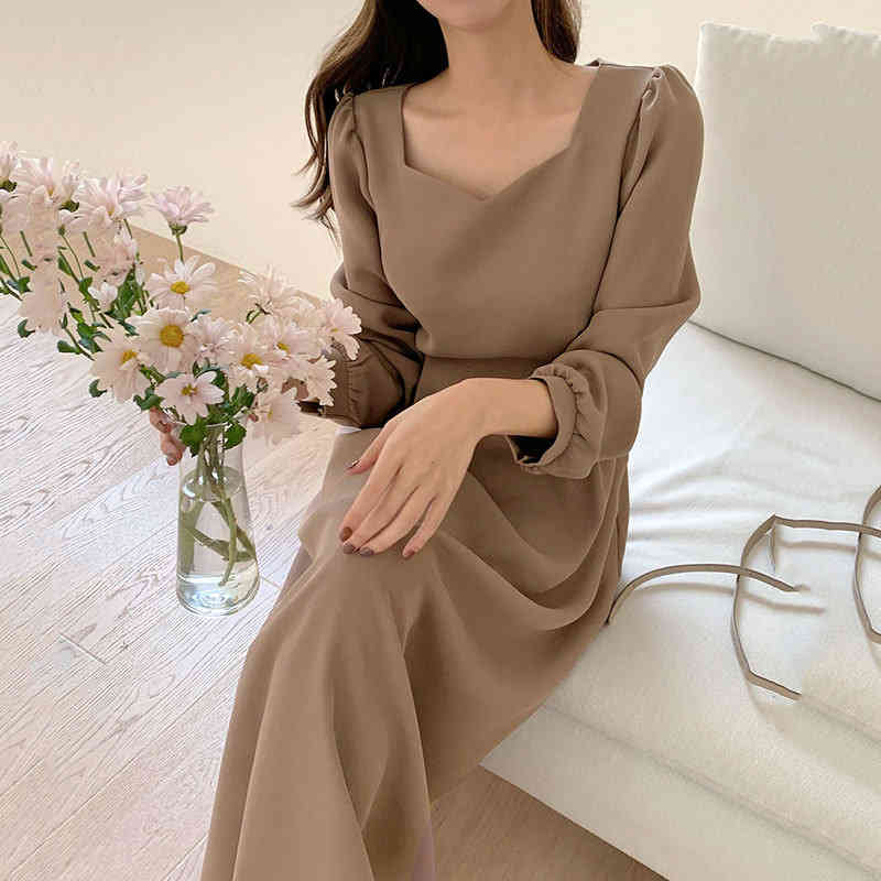 Dress Womens Elegant Korean Fashion Temperament Office Lady Dress Work Basic Wear Solid Vintage Long Fenimine Vestidos, Black;gray
Dress Womens Elegant Korean Fashion Temperament Office Lady Dress Work Basic Wear Solid Vintage Long Fenimine Vestidos, Black;gray