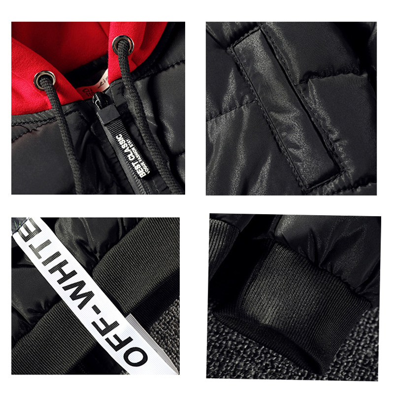 10 11 12 Years Old Teens Boys Fashion Padded Korean Coats Winter Hooded Black Jacket Kids Teenager Cotton Outerwear Outfits 201126