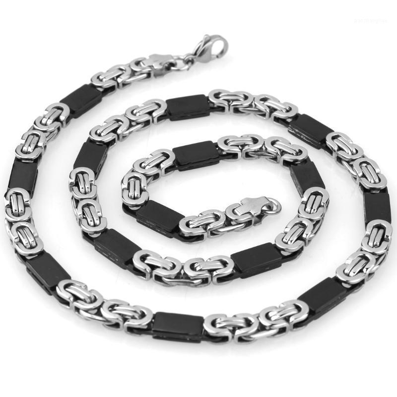 6/8mm Stainless Steel Men Punk Rock Jewelry High Quality Black Silver Color Byzantine Chain Link Necklace For Women Chains 
6/8mm Stainless Steel Men Punk Rock Jewelry High Quality Black Silver Color Byzantine Chain Link Necklace For Women Chains