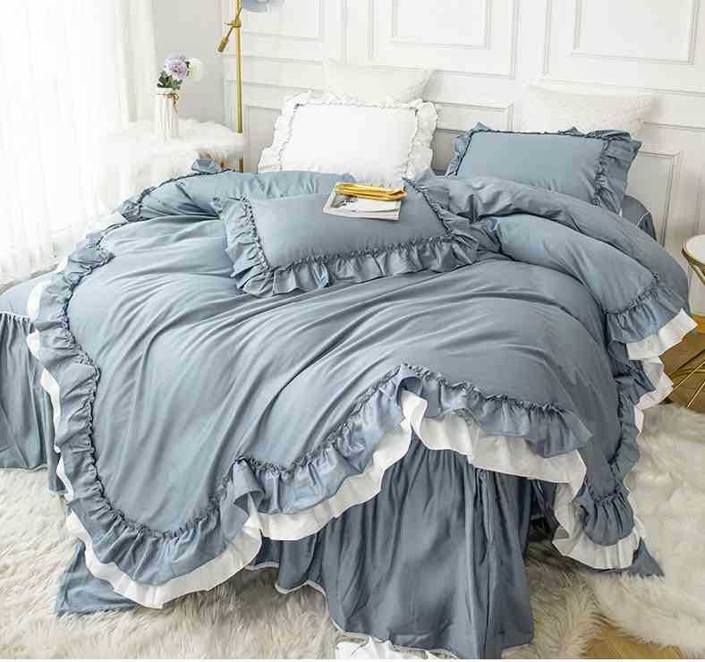 Luxury bedding set queen king size Green ruffle lace duvet cover bed skirt pillowcase princess bedspread Bedlinen Egypt Cotton
Luxury bedding set queen king size Green ruffle lace duvet cover bed skirt pillowcase princess bedspread Bedlinen Egypt Cotton