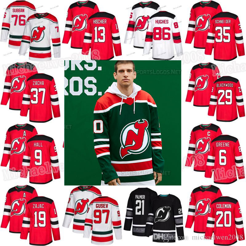 New Jersey Devils 2021 Reverse Retro Jack Hughes Nico Hischier P.K.Subban Kyle Palmieri Taylor Hall Blake Coleman Nikita Brodeur Jerseys, Black;red
New Jersey Devils 2021 Reverse Retro Jack Hughes Nico Hischier P.K.Subban Kyle Palmieri Taylor Hall Blake Coleman Nikita Brodeur Jerseys, Black;red