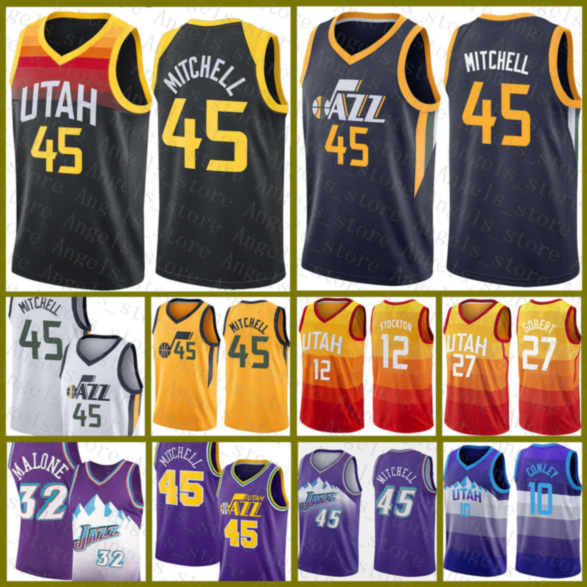 Donovan 45 Mitchell Rudy 27 Gobert John 12 Stockton Karl 32 Malone Mike 10 Conley UtahJazz2020 2021 New Basketball Jersey Multi, 2021 jersey-jueshi
Donovan 45 Mitchell Rudy 27 Gobert John 12 Stockton Karl 32 Malone Mike 10 Conley UtahJazz2020 2021 New Basketball Jersey Multi, 2021 jersey-jueshi