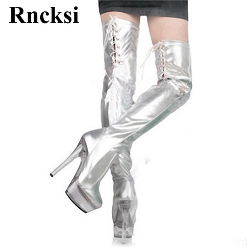 Rncksi New Spring Women Close Toe Sexy 15cm High Heels Night Club Over The Knee Boots Pole Dancing Party Cool Girl's Boots, Black
Rncksi New Spring Women Close Toe Sexy 15cm High Heels Night Club Over The Knee Boots Pole Dancing Party Cool Girl's Boots, Black