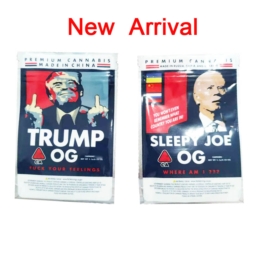 Newest Trump og Sleepy joe og 3 5g mylar bag Zipper Bags Sides Sealed Flat Pouch 420 dry herb flower packing bags edibles bag
Newest Trump og Sleepy joe og 3 5g mylar bag Zipper Bags Sides Sealed Flat Pouch 420 dry herb flower packing bags edibles bag