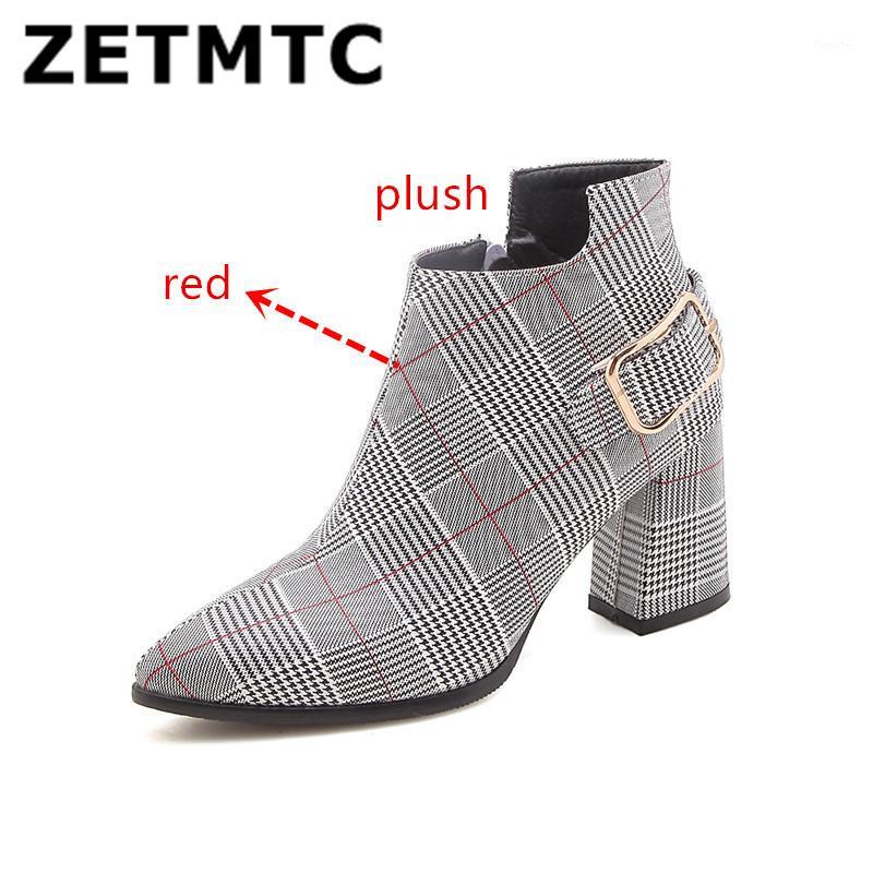 2018Mixed Colors women winter shoes stripe plaid canvas chunky boot high heels ankle botas zipper big size boots1, Red short plush
2018Mixed Colors women winter shoes stripe plaid canvas chunky boot high heels ankle botas zipper big size boots1, Red short plush