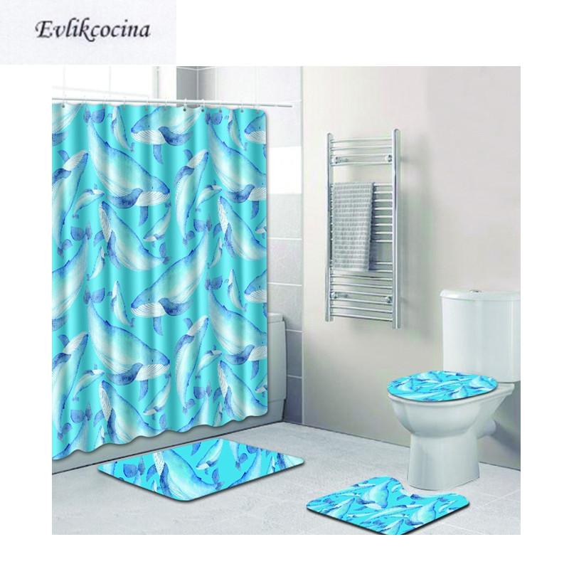 Free Shipping 4pcs Blue Fish Banyo Paspas Bathroom Carpet Toilet Bath Mats Set Non Slip Pad Tapis Salle De Bain Alfombra Bano 
Free Shipping 4pcs Blue Fish Banyo Paspas Bathroom Carpet Toilet Bath Mats Set Non Slip Pad Tapis Salle De Bain Alfombra Bano