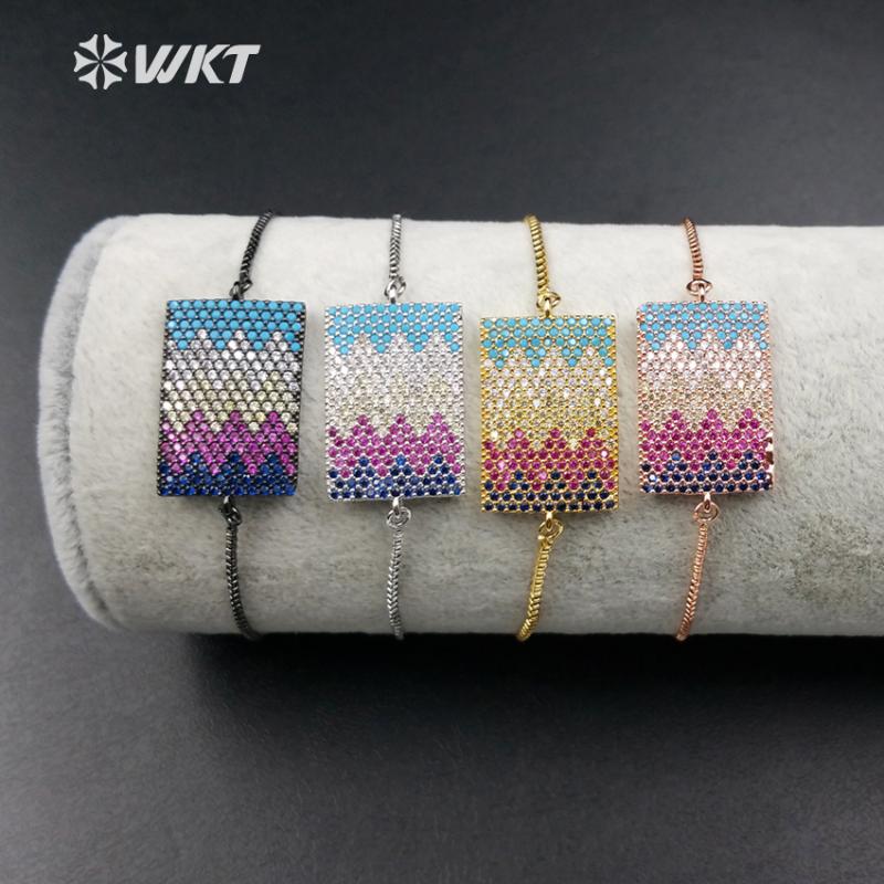 WT-MB001 New 4 Metal Colors Bracelets Women Jewelry Charm CZ Micro Pave Eye Rectangle Design Adjustable Link & Chain Bracelets
WT-MB001 New 4 Metal Colors Bracelets Women Jewelry Charm CZ Micro Pave Eye Rectangle Design Adjustable Link & Chain Bracelets