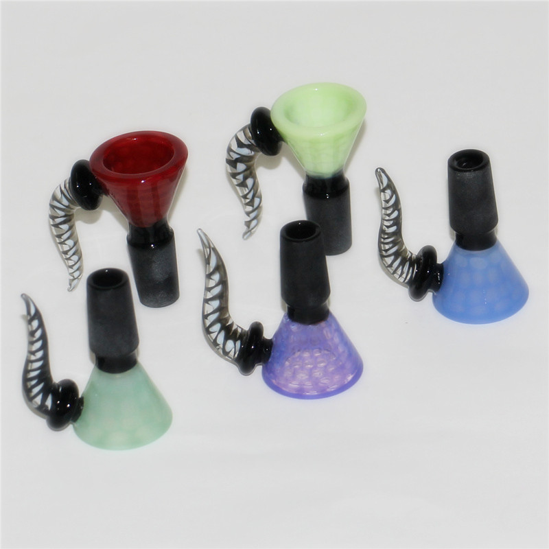 5 colors 14mm bowl and 18mm glass bowl Male Joint Handle Beautiful Slide bowl piece smoking accessories For Bongs Water Pipes
5 colors 14mm bowl and 18mm glass bowl Male Joint Handle Beautiful Slide bowl piece smoking accessories For Bongs Water Pipes
