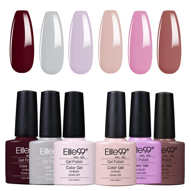 Elite99 7.3ml Classic Color Gel Nail Polish Set Soak Off UV LED Nail Varnish Art Gel Polish For Manicure Kit 6 Pieces/set
Elite99 7.3ml Classic Color Gel Nail Polish Set Soak Off UV LED Nail Varnish Art Gel Polish For Manicure Kit 6 Pieces/set