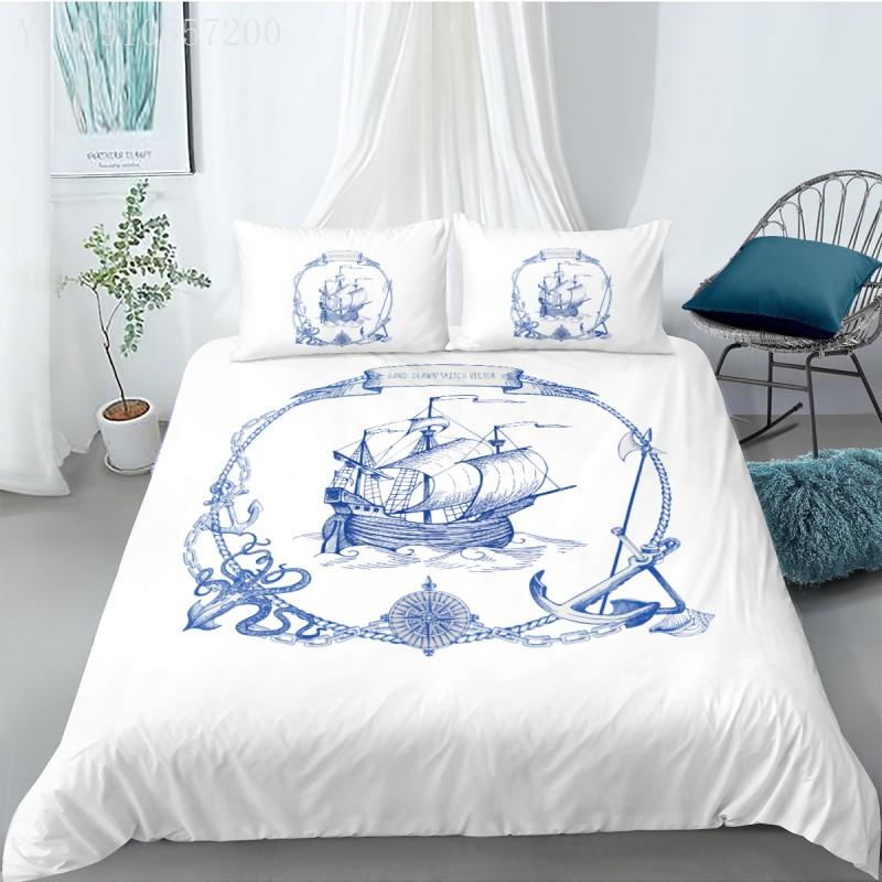 3D Printed Retro Style Duvet Cover Set Painted Sailboat Anchor Comforter Cover 2/3pcs Single Queen Home Textiles Dropship, As picture
3D Printed Retro Style Duvet Cover Set Painted Sailboat Anchor Comforter Cover 2/3pcs Single Queen Home Textiles Dropship, As picture