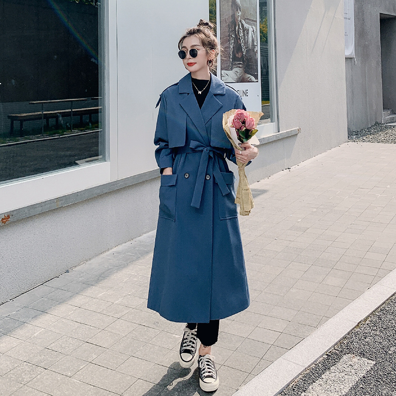 2021 New Trench Women' Coat New Autumn Long Blue Fashion Double Lapel Breasted High-end Woven Jacket 8z Pv76
2021 New Trench Women' Coat New Autumn Long Blue Fashion Double Lapel Breasted High-end Woven Jacket 8z Pv76