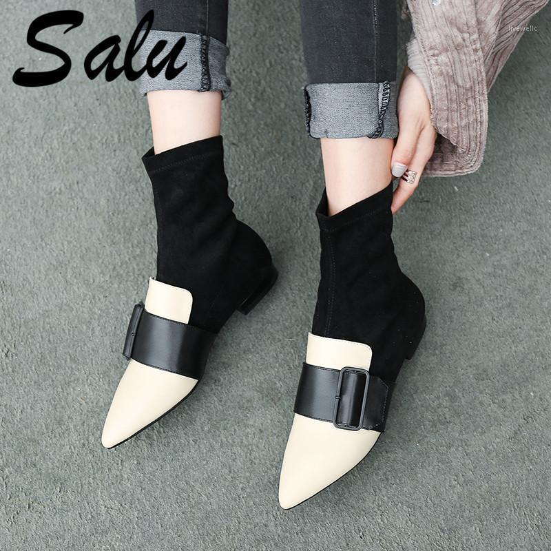 Salu Boots Women Ankle Boots Sexy Pointed Toe Square Low Heels Shoes Autumn Winter Warm Genuine Leather Party Shoes Woman1, Beige
Salu Boots Women Ankle Boots Sexy Pointed Toe Square Low Heels Shoes Autumn Winter Warm Genuine Leather Party Shoes Woman1, Beige