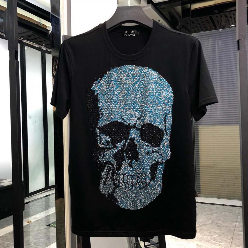 Shirt Rhinestone Skull Series Printed Colored T-shirt Men Durable Cotton Short Sleeves Camisetas Hombre Fzw8661 J2lk, Blue
Shirt Rhinestone Skull Series Printed Colored T-shirt Men Durable Cotton Short Sleeves Camisetas Hombre Fzw8661 J2lk, Blue