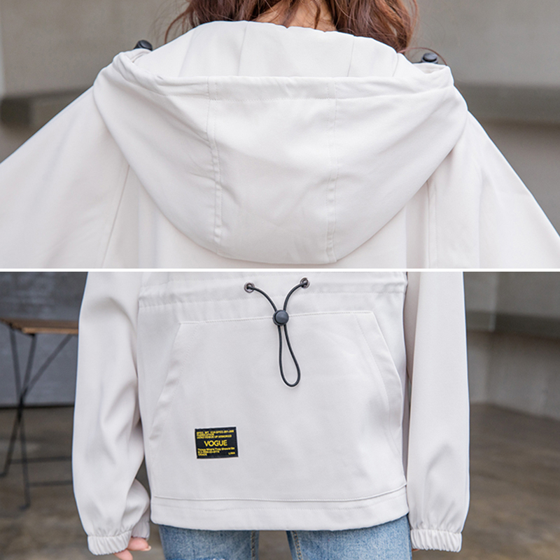 Flectit Cute Hooded Windbreaker Jacket For Women Anorak Jacket Hoodie Coats Female Outdoor Clothing * 201017