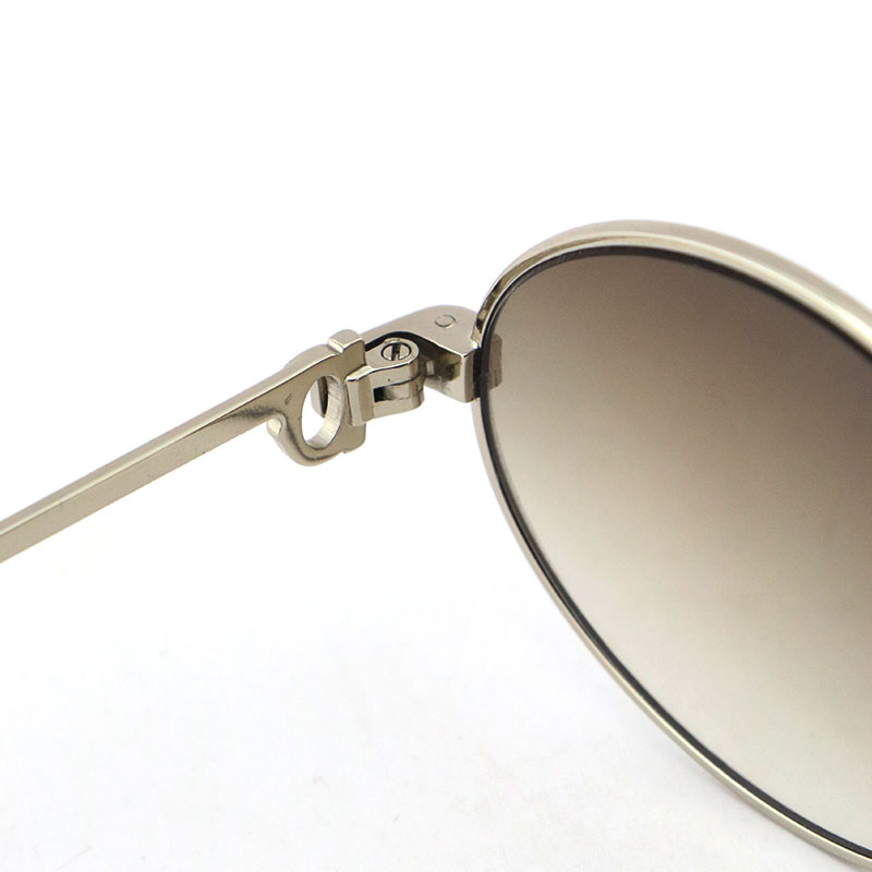 Wholesale Larger 1186111 Metal Sunglasses Exquisite Both men and women Adumbral Glasses UV40 Lens Size:55-22-140mm sier gold frame Eyewear Round Eyegl