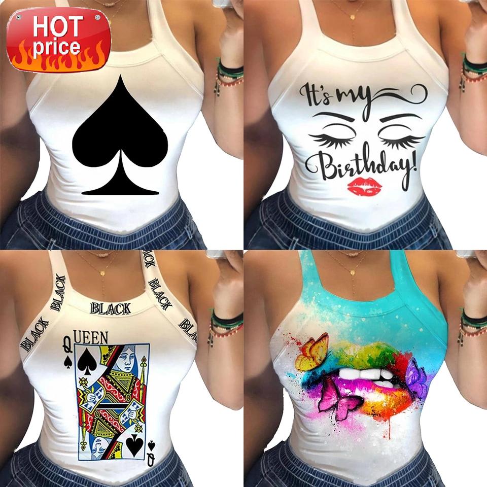 Summer Sexy Women Camis Bow Funny Tube Crop Top Cute Poker Queen Printed Letter Streetwear Slim Cropped Camisole Harajuku 2020 #Pl3V, White 
Summer Sexy Women Camis Bow Funny Tube Crop Top Cute Poker Queen Printed Letter Streetwear Slim Cropped Camisole Harajuku 2020 #Pl3V, White