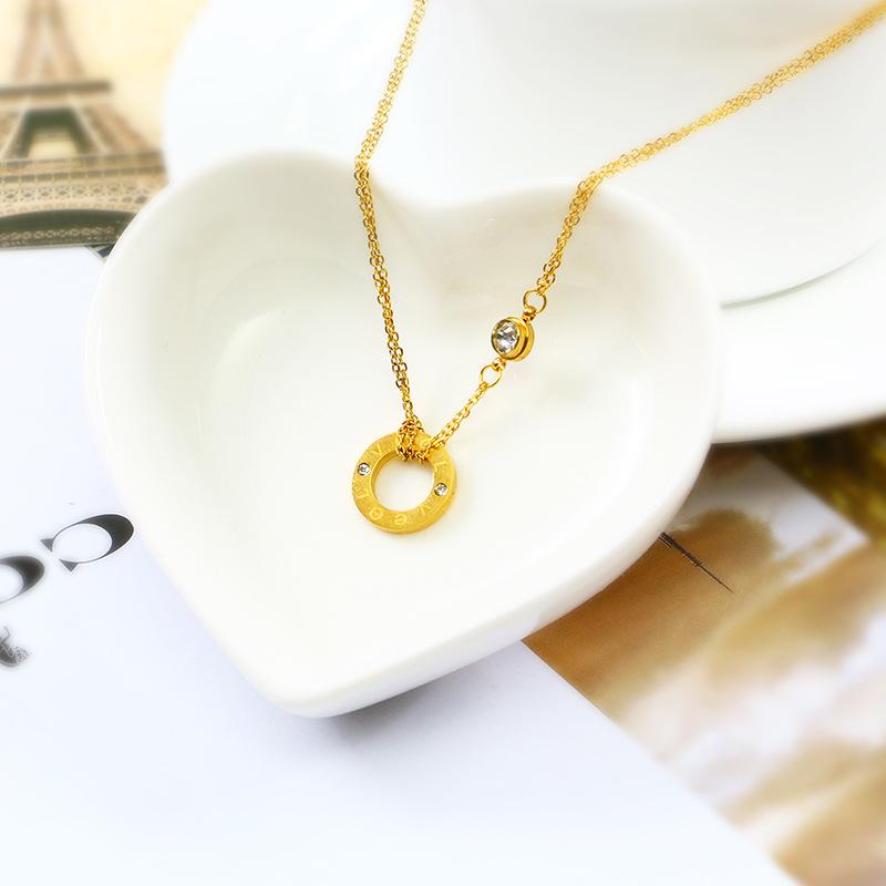 Chains Titanium Stainless Love Crystal Round Pendant Necklace Gold Dipped Charm Durable Color Women Jewelry RX060
Chains Titanium Stainless Love Crystal Round Pendant Necklace Gold Dipped Charm Durable Color Women Jewelry RX060
