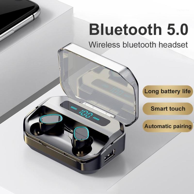 TWS Bluetooth 5.0 Earphones 2200mAh Charging Box Wireless Headphone 9D Stereo Sports Waterproof In-Ear Earbuds Handsfree Headset1, Black
TWS Bluetooth 5.0 Earphones 2200mAh Charging Box Wireless Headphone 9D Stereo Sports Waterproof In-Ear Earbuds Handsfree Headset1, Black