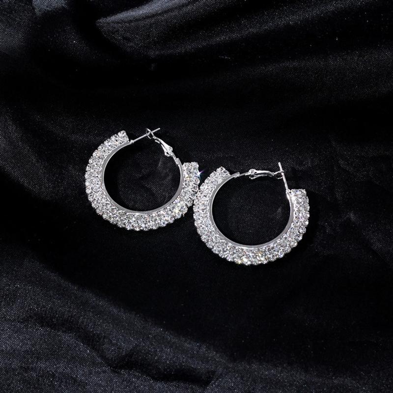 Hoop & Huggie Exaggerated Crystal Double Row Big Earrings Wedding Bride Angel Valentine's Day Jewelry Gift Boucles Doreilles
Hoop & Huggie Exaggerated Crystal Double Row Big Earrings Wedding Bride Angel Valentine's Day Jewelry Gift Boucles Doreilles