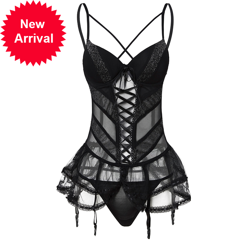 Cinoon preto sexy lingerie alta elasticidade espartilho roupa interior feminina rendas acima bustier malha overbust correias de tecido, Red
Cinoon preto sexy lingerie alta elasticidade espartilho roupa interior feminina rendas acima bustier malha overbust correias de tecido, Red
