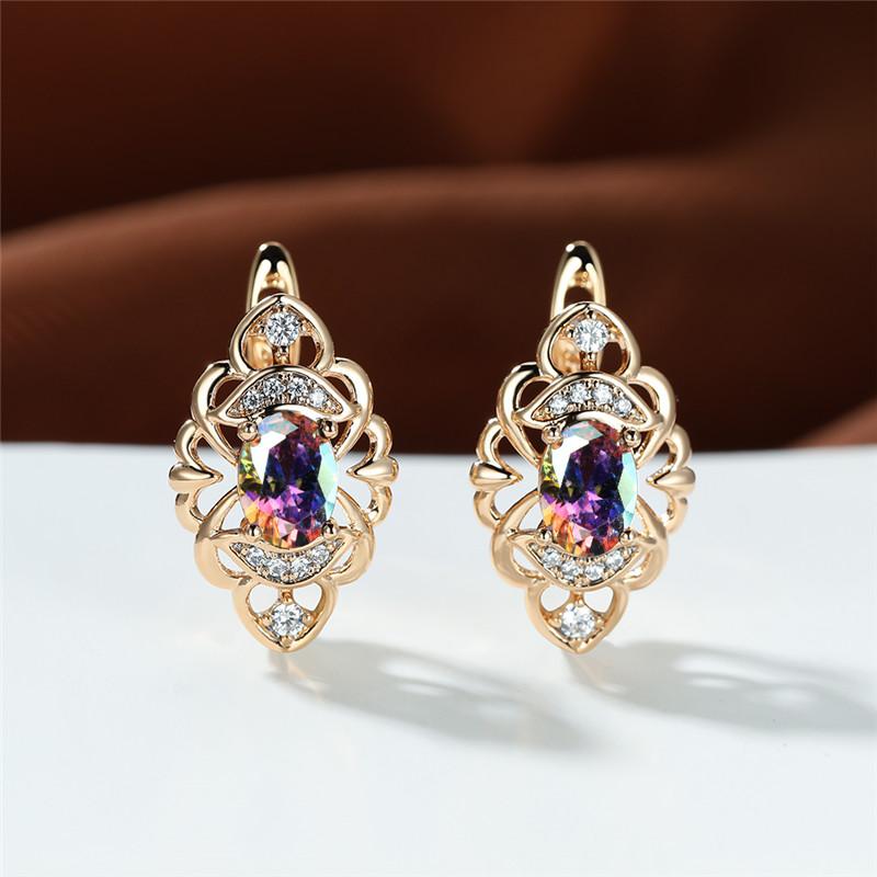 Hoop & Huggie Rainbow Crystal Oval Stone Earrings Antique Gold Color Wedding Vintage Hollow Multicolor Zircon For Women, Golden;silver
Hoop & Huggie Rainbow Crystal Oval Stone Earrings Antique Gold Color Wedding Vintage Hollow Multicolor Zircon For Women, Golden;silver