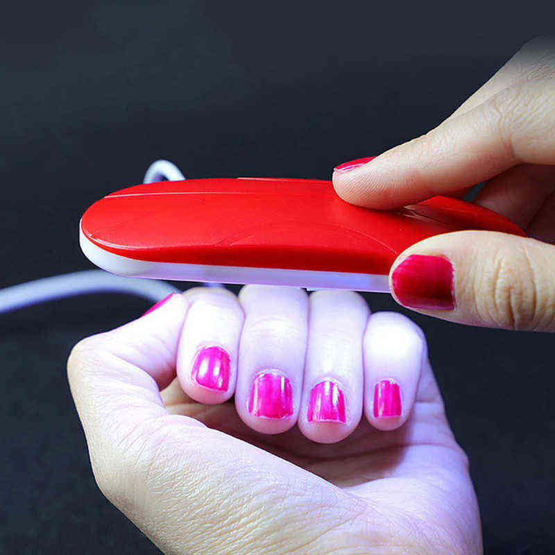 SUN UV Mini Nail Lamp 6W Polish Dryer Fold-able Acrylic Machine Curing Light Portable LED 220207