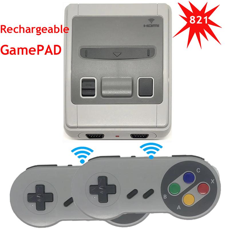 SUPER HD MINI Retro Classic TV Game Player Built-in 821 Games For SFC 2.4G Wireless Dual Rechargeable GamePAD
SUPER HD MINI Retro Classic TV Game Player Built-in 821 Games For SFC 2.4G Wireless Dual Rechargeable GamePAD