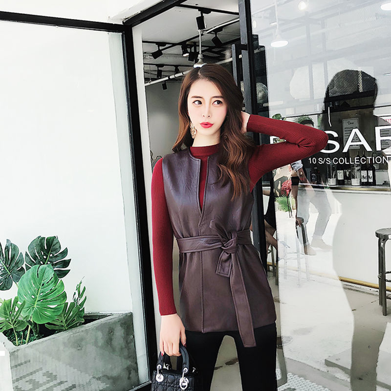 female 2021 New plutonium leather vest with loose without sleeves jumpers sweater plus size 5xl y202 KQG0, Heise
female 2021 New plutonium leather vest with loose without sleeves jumpers sweater plus size 5xl y202 KQG0, Heise