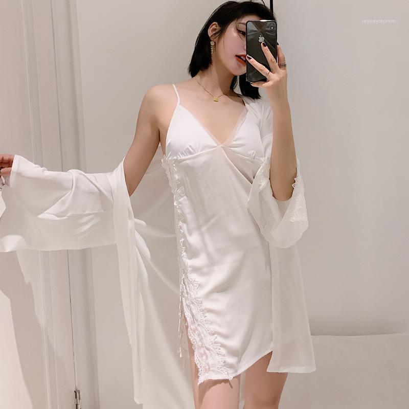 Female Burgundy Kimono Robe Gown Suit Sexy V-Neck Side Splite Nightgown Sweet Lace Trim Bathrobe Summer Faux Silk Sleepwear1, Pink
Female Burgundy Kimono Robe Gown Suit Sexy V-Neck Side Splite Nightgown Sweet Lace Trim Bathrobe Summer Faux Silk Sleepwear1, Pink