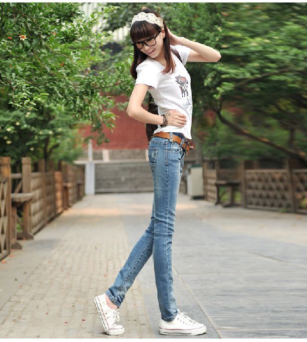 Fashion Sexy pencil pants slim fit Spring Summer jeans woman Low waist skinny trousers lady For Women Denim Jeans pants 201030