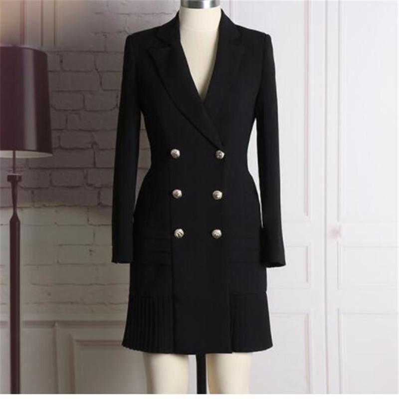 HIGH QUALITY New Fashion 2020 Runway Designer Dress Women' Long Sleeve Notched Collar Double Breasted Buttons Dress
HIGH QUALITY New Fashion 2020 Runway Designer Dress Women' Long Sleeve Notched Collar Double Breasted Buttons Dress