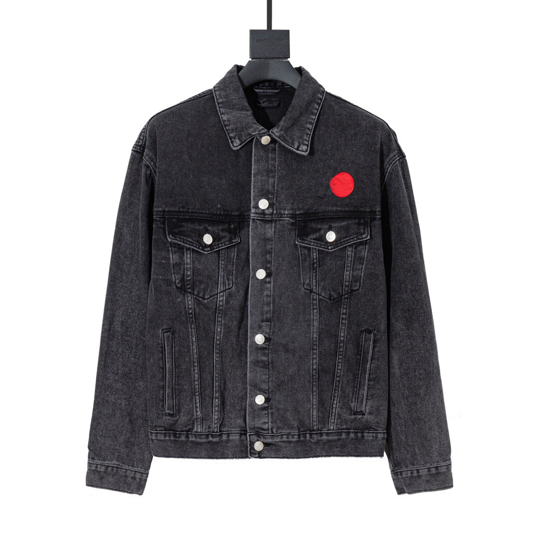 Mens Jackets couple pairs style jean jacket autumn Coats print Casual Embroidery Stylist overcoat Outwear, Gray
Mens Jackets couple pairs style jean jacket autumn Coats print Casual Embroidery Stylist overcoat Outwear, Gray