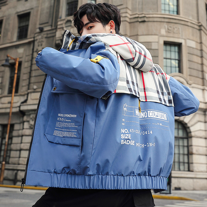2019 Autumn Jacket Man Loose bomber hip hop Coat Leisure Time Trend camo Work Clothes Chinese Style Yellow Black T200502