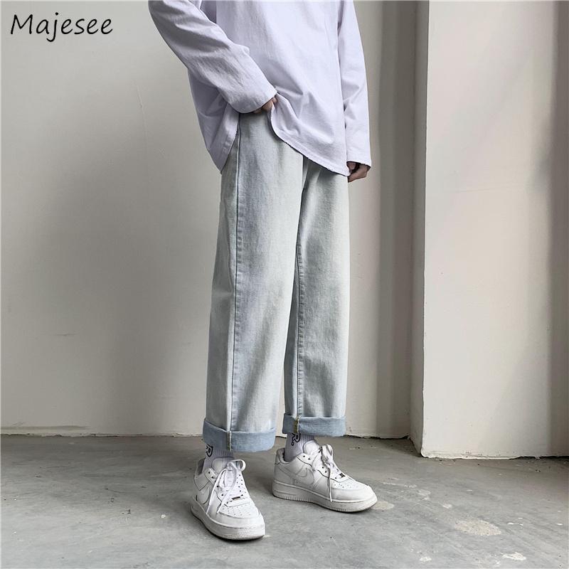Men Jeans Plus Size 3XL Korean Style Solid Mid-waist Long Straight Fashionable Washed BF Loose Students All-match Denim Trousers, Bleached
Men Jeans Plus Size 3XL Korean Style Solid Mid-waist Long Straight Fashionable Washed BF Loose Students All-match Denim Trousers, Bleached