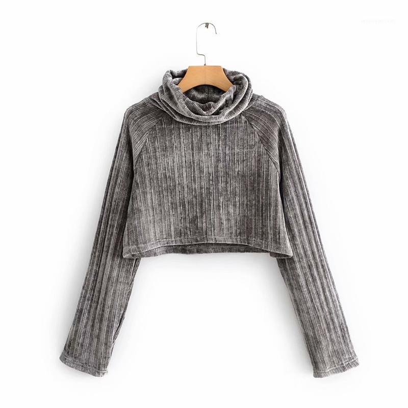 2019 women' new autumn and winter lazy wind pile neck high neck sweater loose high waist open navel short bottoming sweater1, Gray
2019 women' new autumn and winter lazy wind pile neck high neck sweater loose high waist open navel short bottoming sweater1, Gray