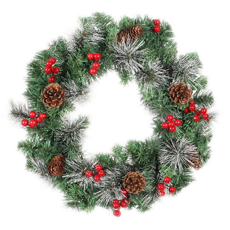 Christmas Wreath with Pine Cones and Red Berries, for Home Wall, Window, Staircase, Door Decor, Green
Christmas Wreath with Pine Cones and Red Berries, for Home Wall, Window, Staircase, Door Decor, Green
