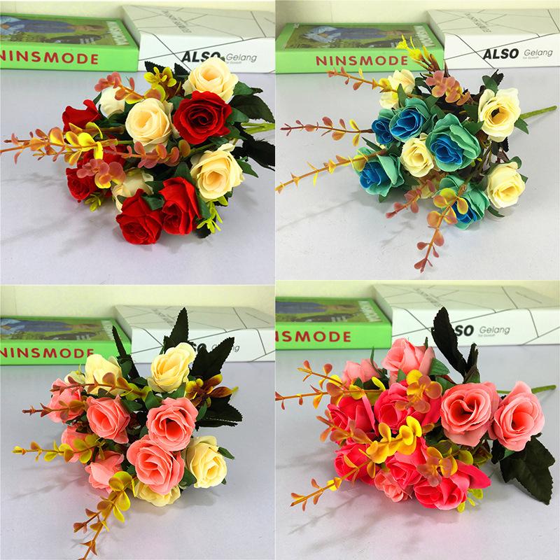 Imitation Flowers Beam Top Grade European Style 6 Fork Single-Bundle Rose Artificial Flowers Artificial Silk Flower Decoration I, Rich mei bao blue
Imitation Flowers Beam Top Grade European Style 6 Fork Single-Bundle Rose Artificial Flowers Artificial Silk Flower Decoration I, Rich mei bao blue