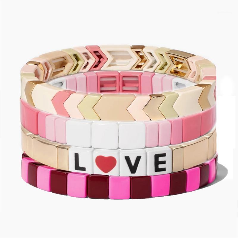 KELITCH 4PCS/Set Boho Ethnic Enamel Tile Bracelets Bangles Handcrafted Delicate Alloy Beads LOVE letter Bangles Stretch Chain1
KELITCH 4PCS/Set Boho Ethnic Enamel Tile Bracelets Bangles Handcrafted Delicate Alloy Beads LOVE letter Bangles Stretch Chain1