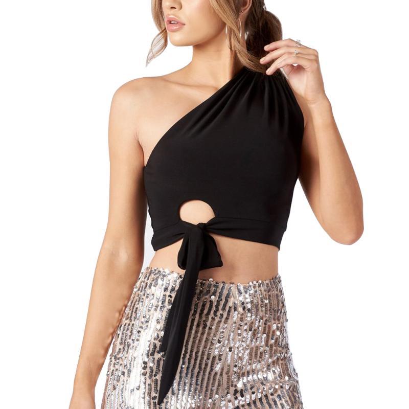 Sleeveless Gift Crop One Shoulder Fashion Summer Knotted Daily Women Tops Pullover Solid Casual Holiday Sexy, Black
Sleeveless Gift Crop One Shoulder Fashion Summer Knotted Daily Women Tops Pullover Solid Casual Holiday Sexy, Black