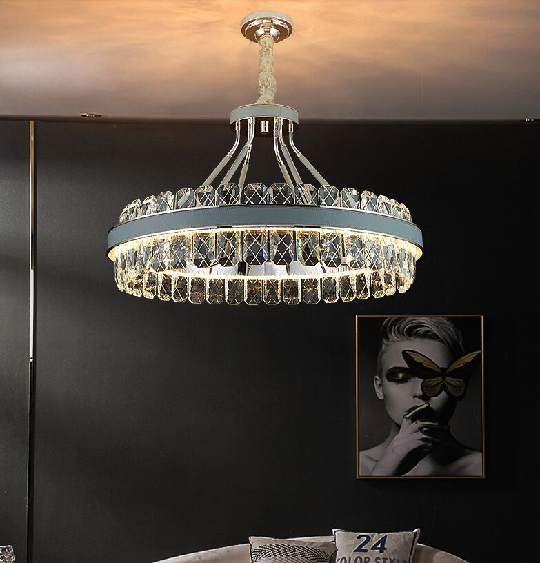 Postmodern luxury K9 Crystal Chandelier Lighting Nordic Living room Hanging lights Dining room Bedroom LED leathe Decor fixtures
Postmodern luxury K9 Crystal Chandelier Lighting Nordic Living room Hanging lights Dining room Bedroom LED leathe Decor fixtures